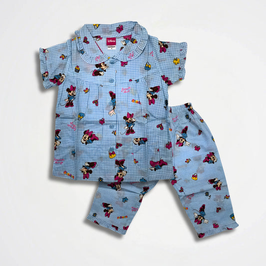 Minnie Mouse Pyjama Set (Model 601B - Blue)