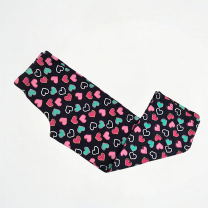 Hearts Pattern Navy Cotton Pyjama Pants