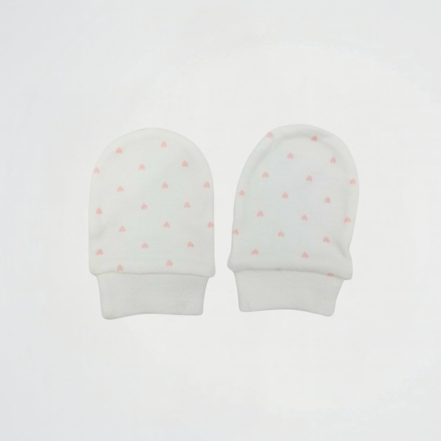 Hearts White Wool Gloves