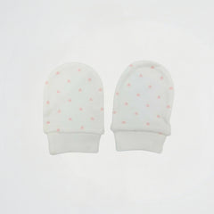 Hearts White Wool Gloves