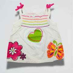 Butterfly White Cotton Blouse