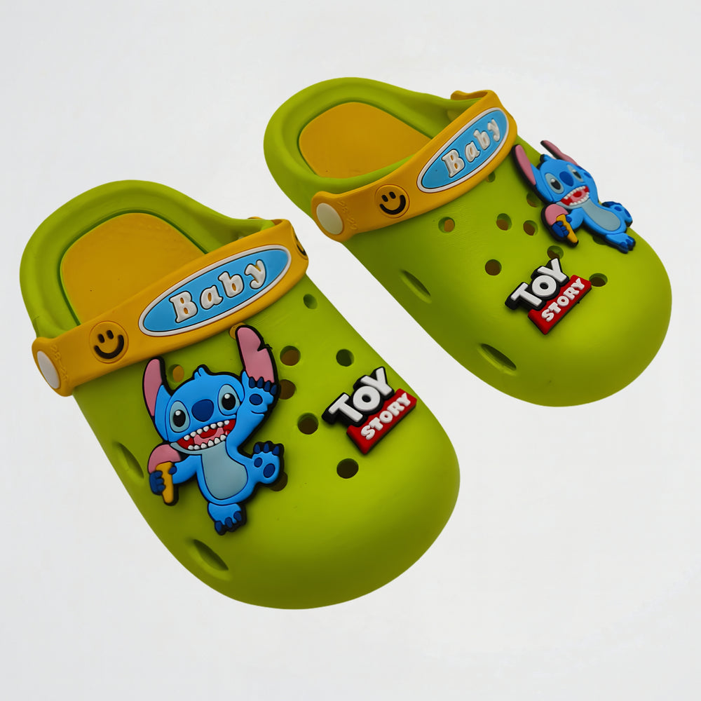 Stitch Green/Yellow Clogs