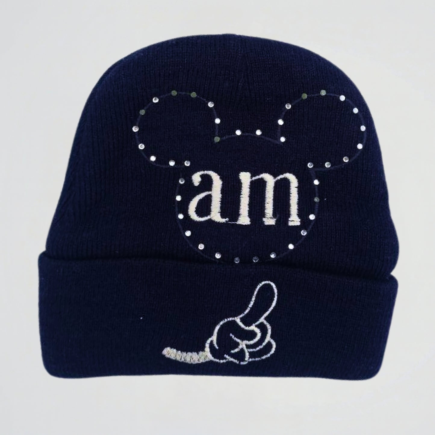 Mickey Mouse Face Navy Fleece Ice Cap