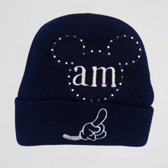 Mickey Mouse Face Navy Fleece Ice Cap