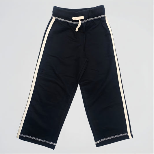 Striped Black Cotton Pyjama Pants