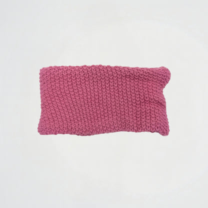 Rounded Double face Pink knitwear Scarf