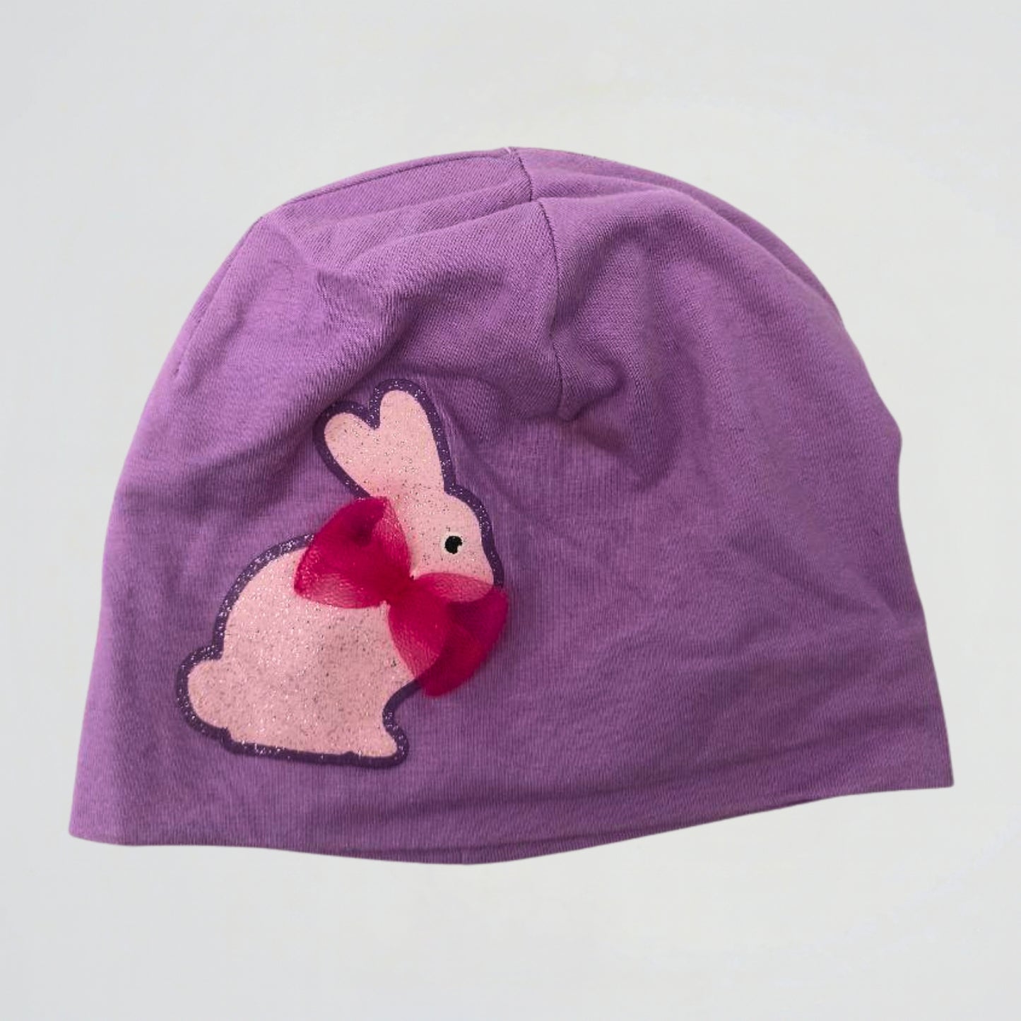 Cute Rabbit Purple Fleece Ice Cap