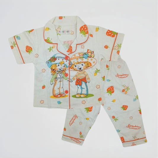 Strawberry Shortcake White/Orange Cotton Pyjama Set
