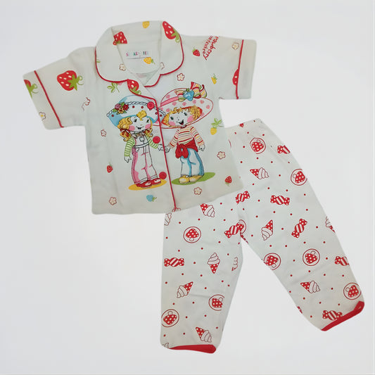 Strawberry Shortcake White/Red Cotton Pyjama Set