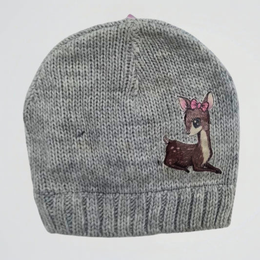 Cute Gazelle Grey Wool Ice Cap