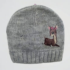 Cute Gazelle Grey Wool Ice Cap