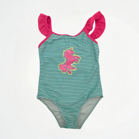 Unicorn Striped Swimsuit