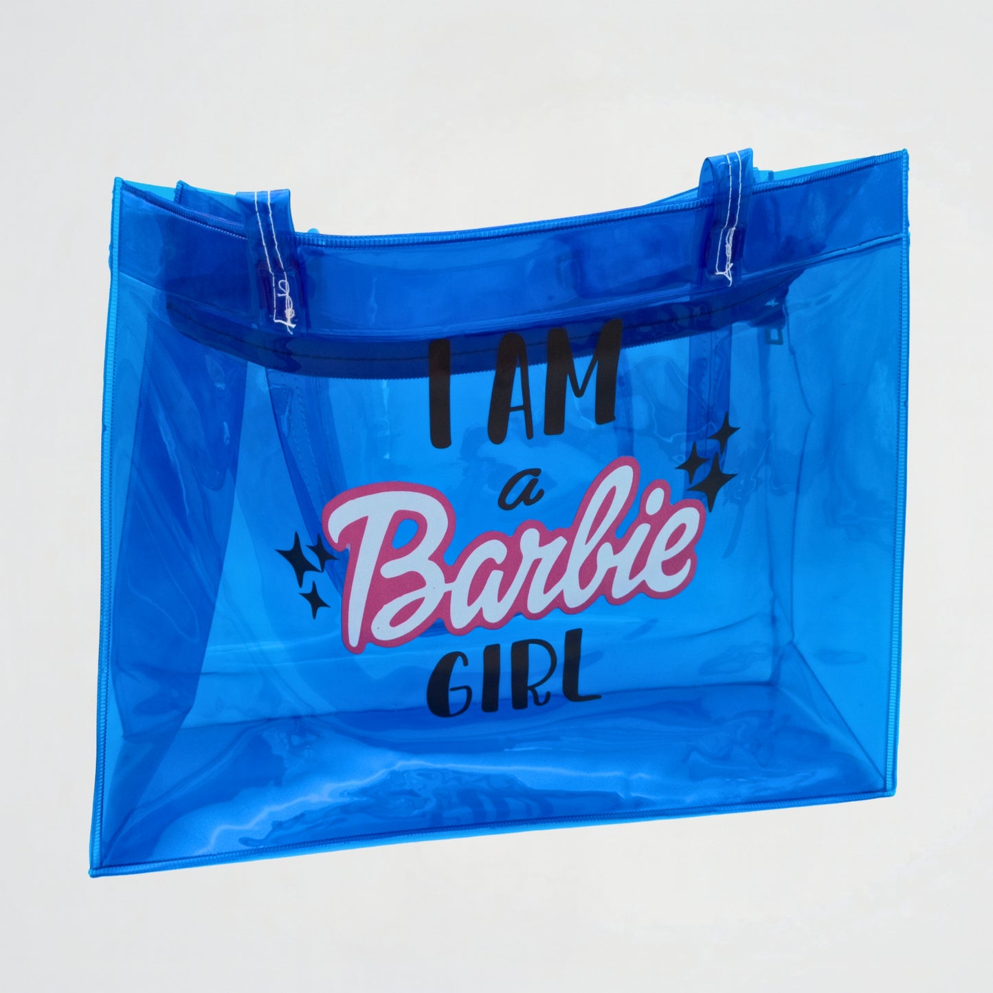 I AM A Barbie Girl Blue Silicon Hand Bag