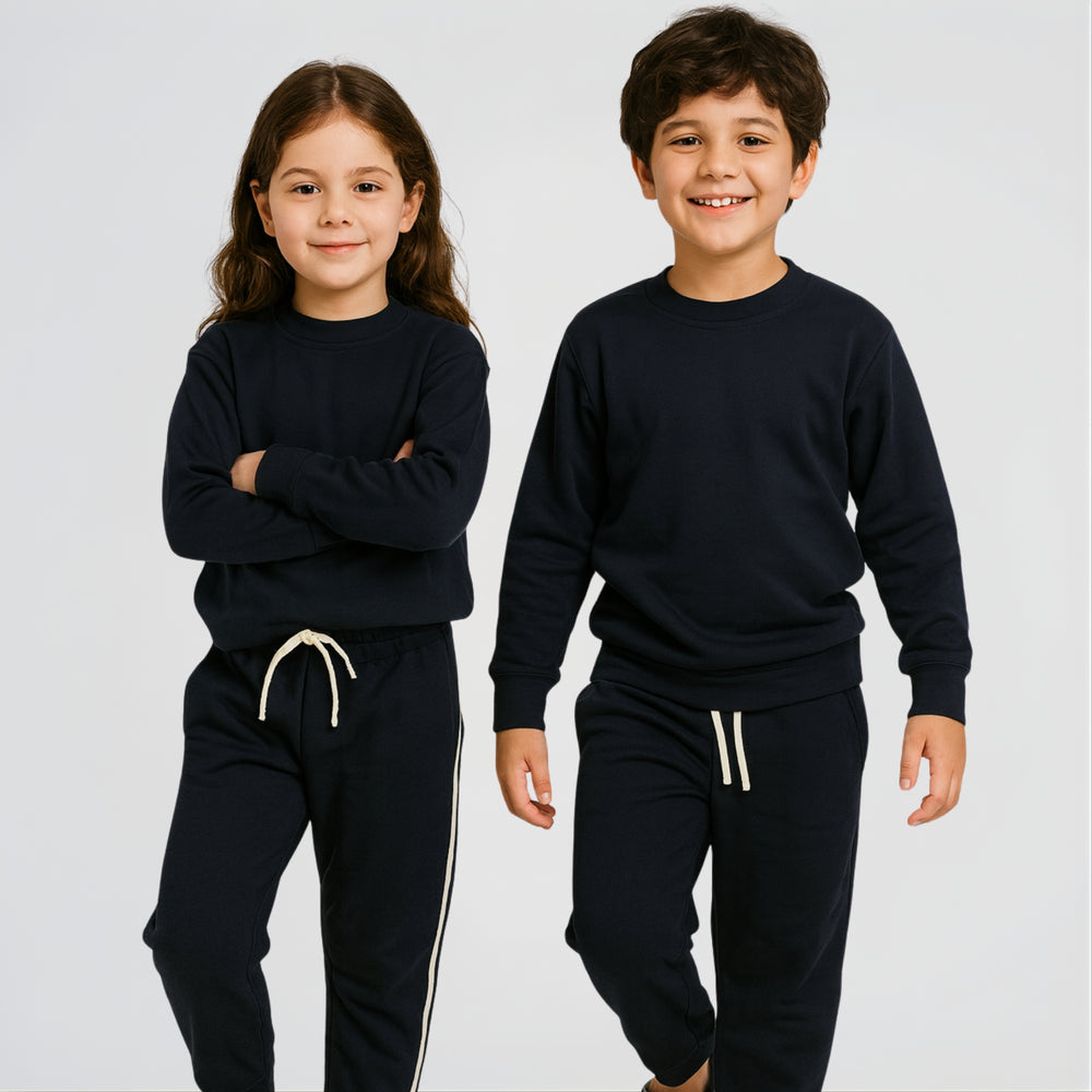Basic Navy Cotton Pyjama Set