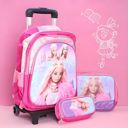 Barbie Backpack/Trolley Bag School Set (Model 6)