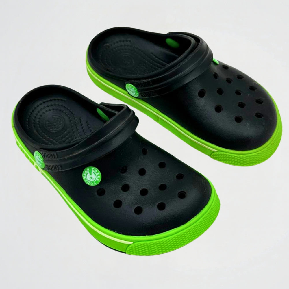 Classic Black/Green Clogs