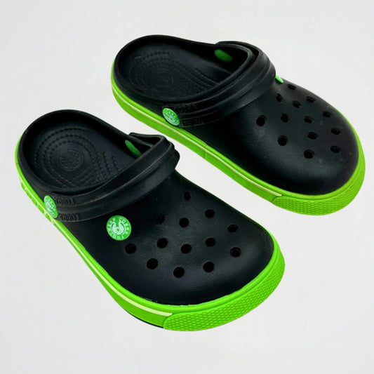 Classic Black/Green Clogs