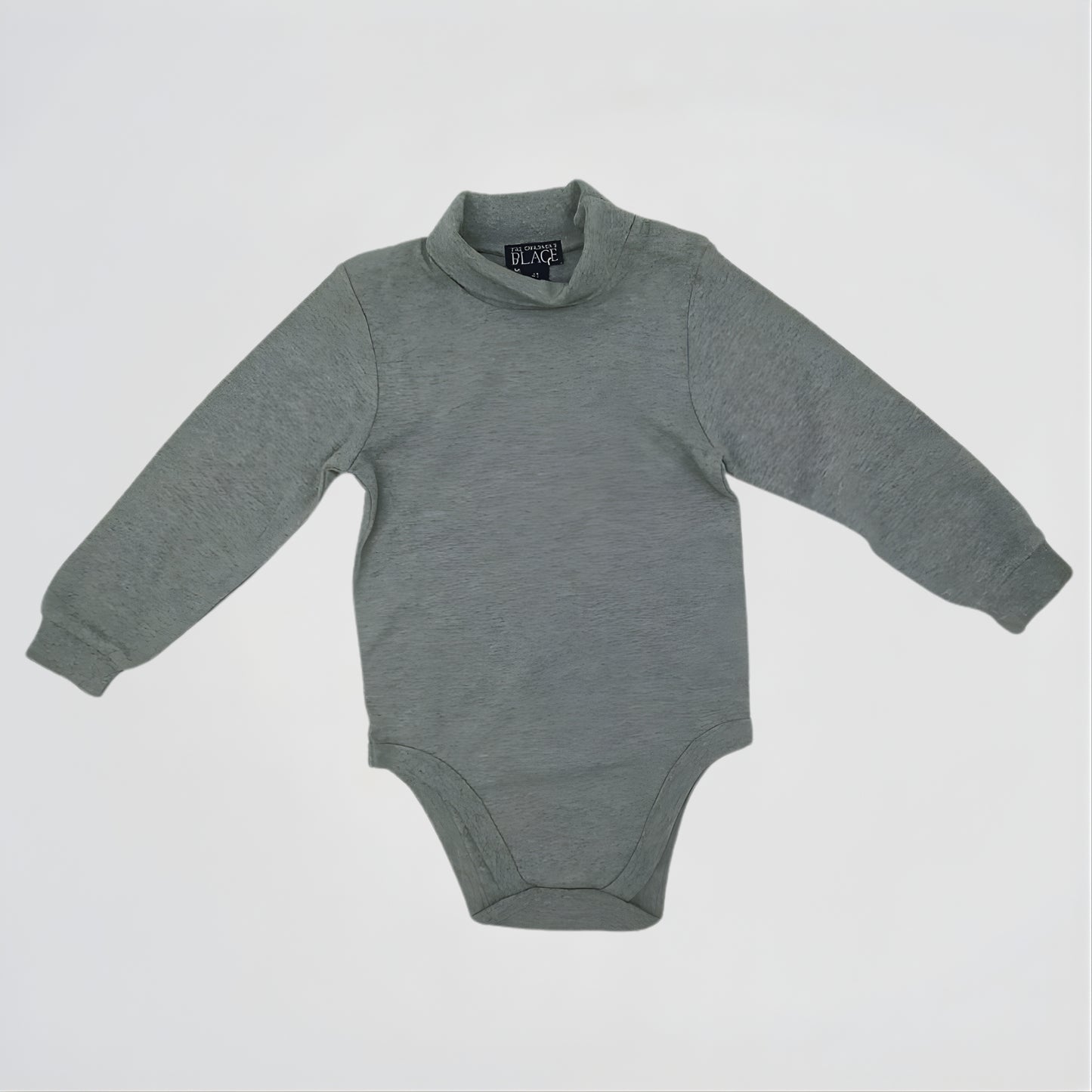 Basic Grey Fleece Roll Neck Pullover