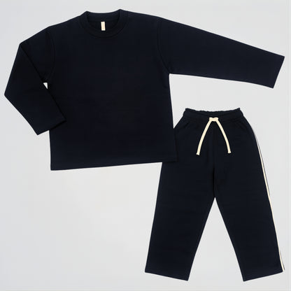 Basic Black Cotton Pyjama Set