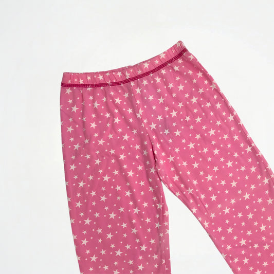 Stars Pattern Pink Cotton Pyjama Pants