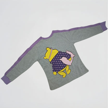 Sleepy Pooh Purple Cotton Pyjama Set