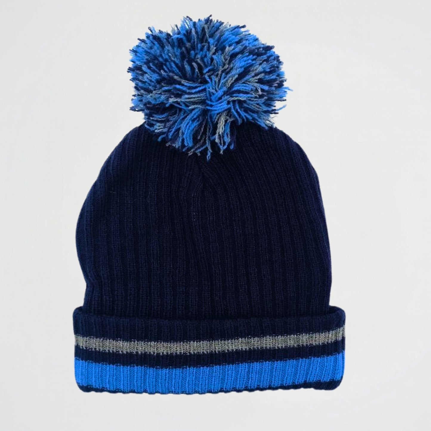 Striped Navy Fleece Ice Cap (Model 02)