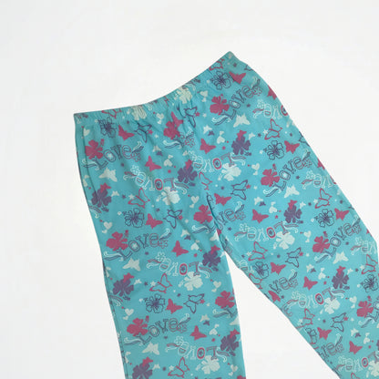 Butterfly Light Blue Cotton Pyjama Pants