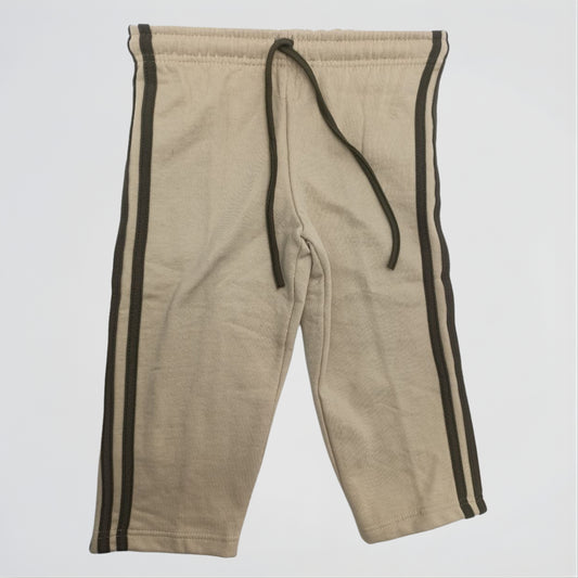 Striped Beige/Olive Green Cotton Pyjama Pants