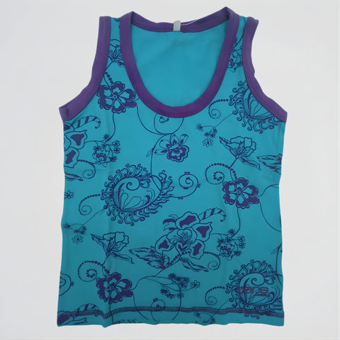 Misty Blue Cotton Tank Top