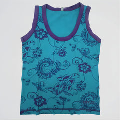 Misty Blue Cotton Tank Top