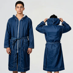 Basic Navy/Grey Waterproof Swim Robe