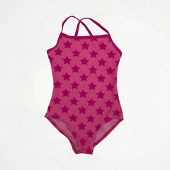 Stars Pattern Fuchsia Swimsuit