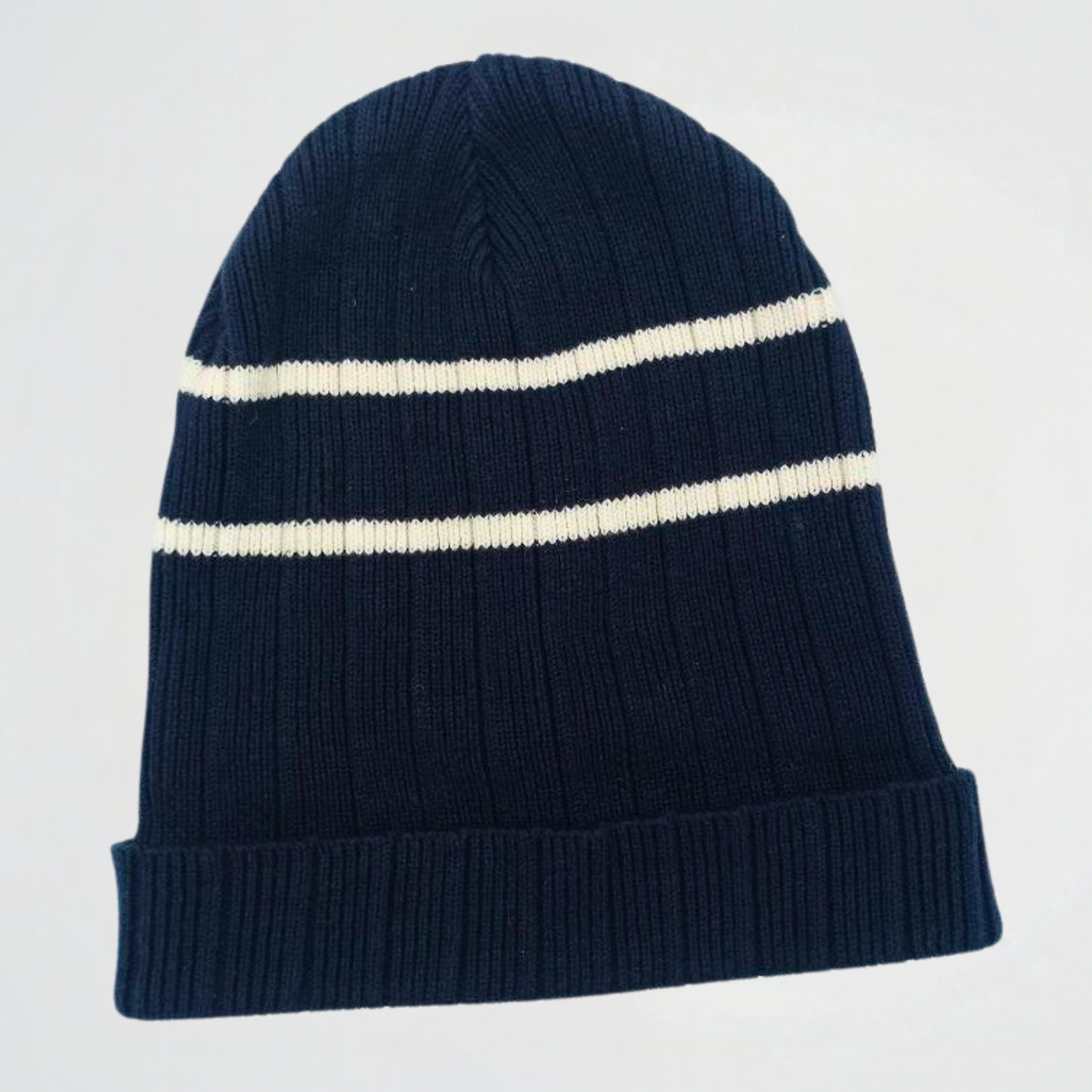 Striped Navy Fleece Ice Cap