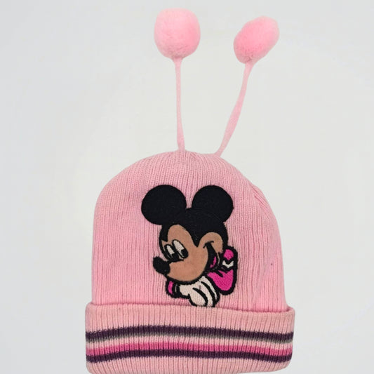 Mickey Mouse Pink Fleece Ice Cap