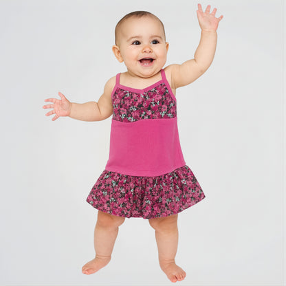 Floral Fuchsia Cotton Dress