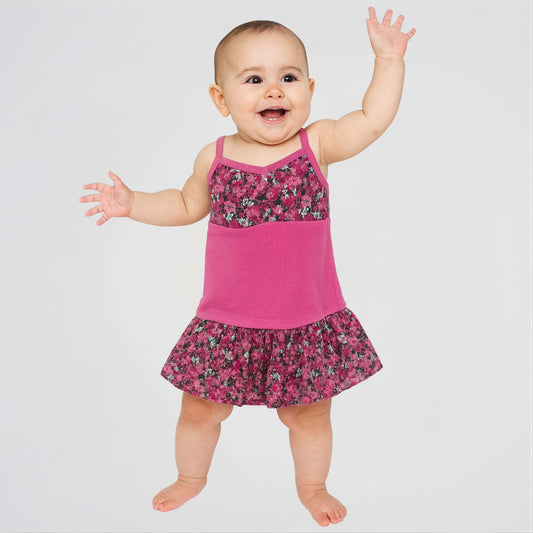 Floral Fuchsia Cotton Dress