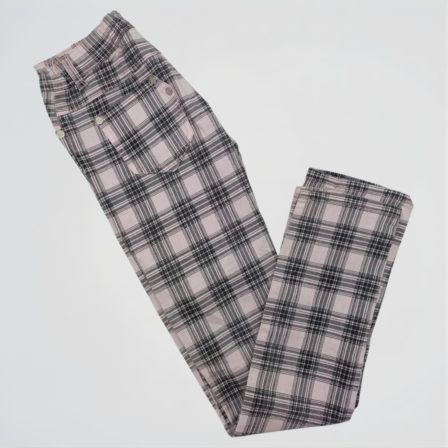 Basic Caro Pink Denim Pants