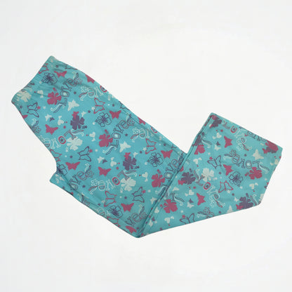 Butterfly Light Blue Cotton Pyjama Pants