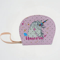 Unicorn Pink Oval Zipper Wallet
