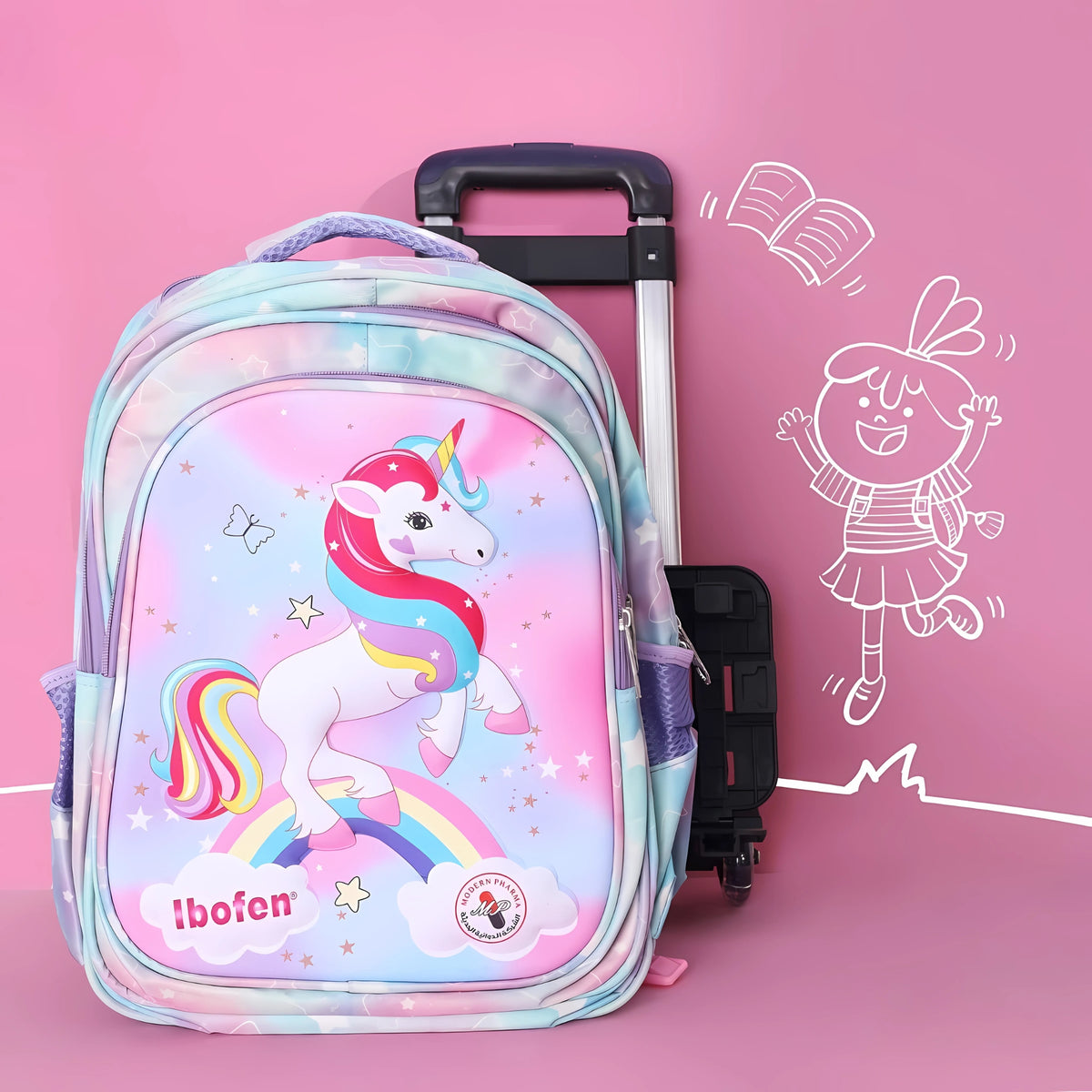 Unicorn Backpack/Trolley Bag School Set