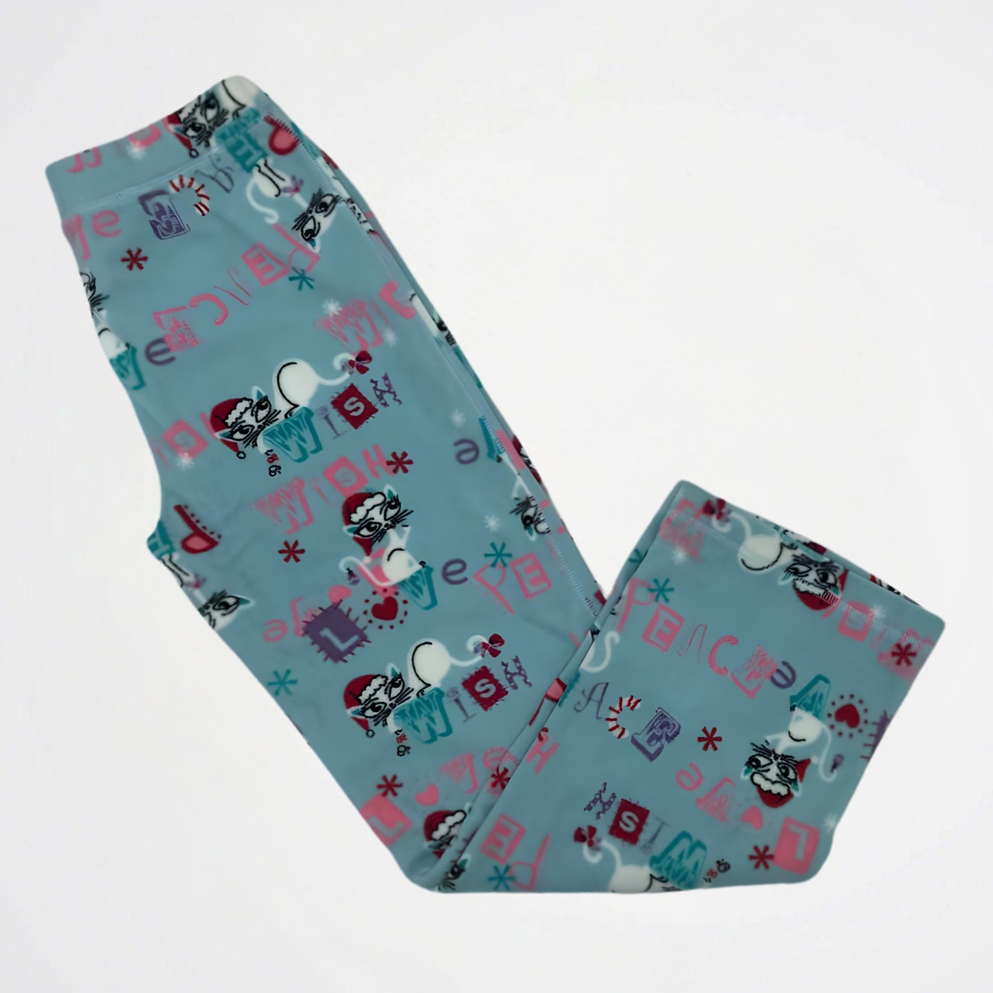 Holiday Cheer Light Blue Fleece Pyjama Pants