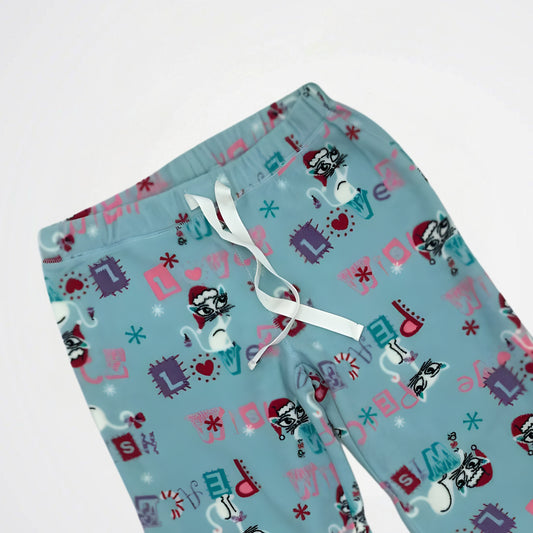Holiday Cheer Light Blue Fleece Pyjama Pants