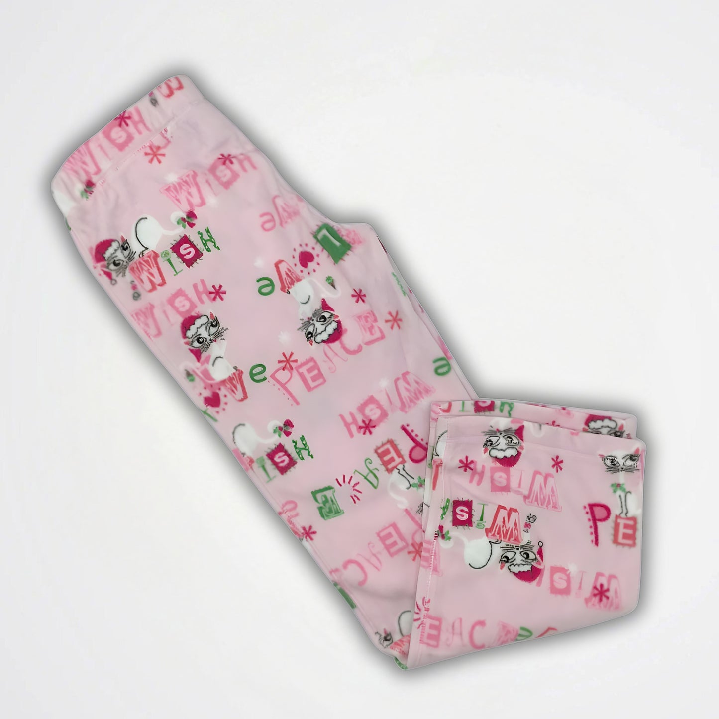 Holiday Cheer Light Pink Fleece Pyjama Pants