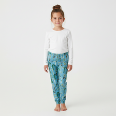 Candy Cane Light Blue Fleece Pyjama Pants