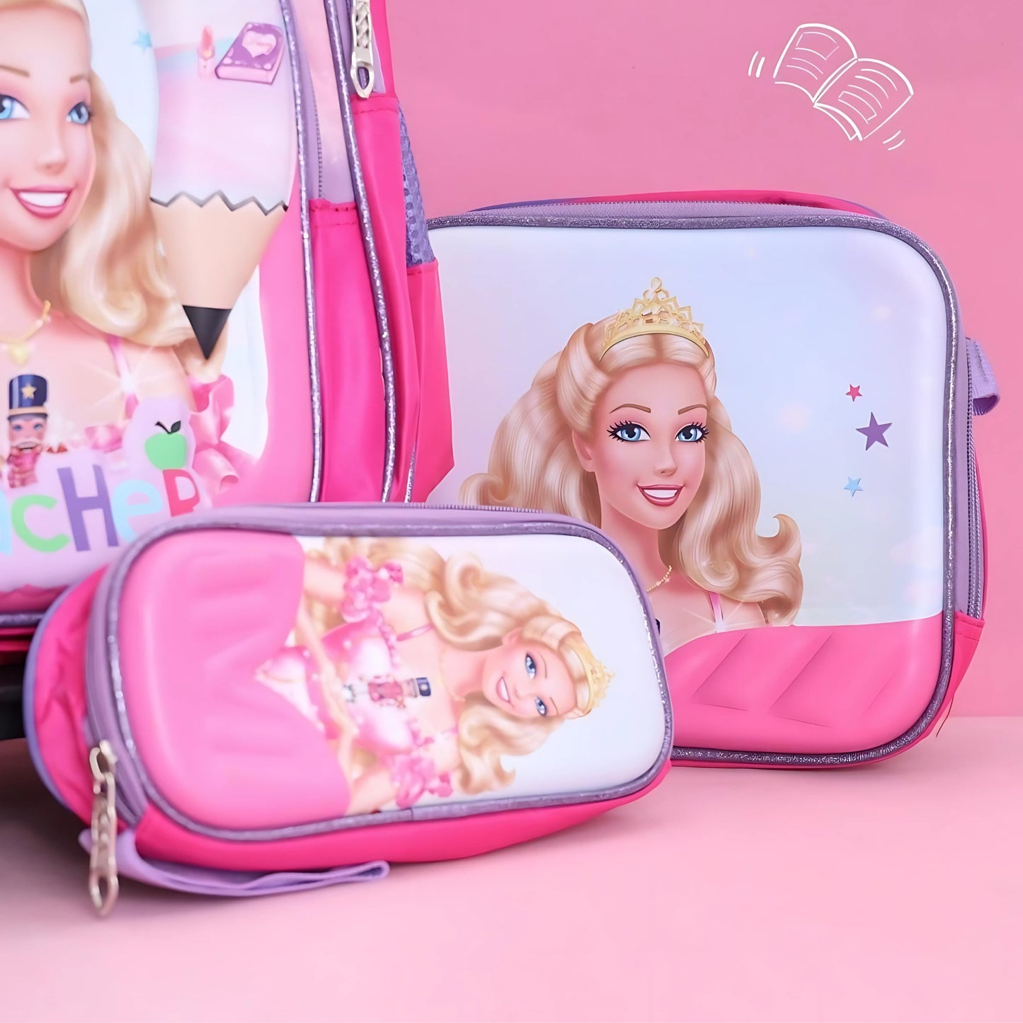 Barbie Teacher Backpack/Trolley Bag School Set