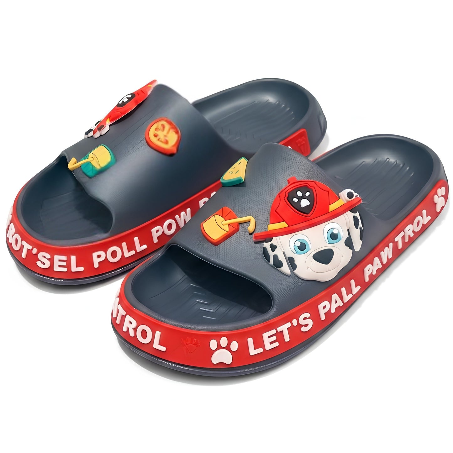 Marshall Paw Patrol Black/Red Slides