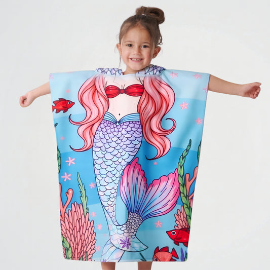 Mermaid Body Microfiber Beach Poncho
