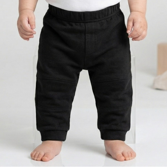 Miniwear Black Cotton Sweat Pants