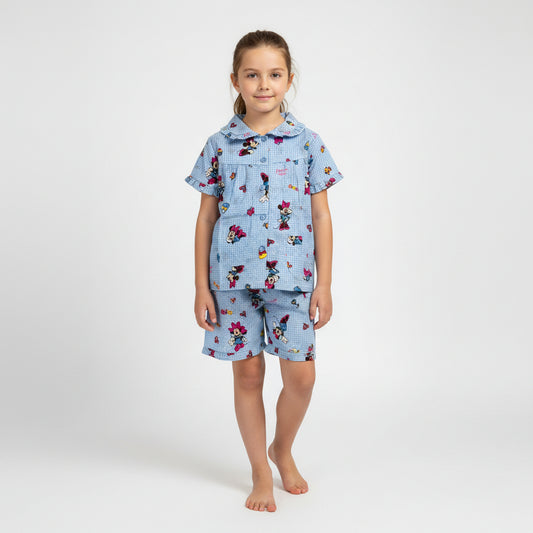 Minnie Mouse Pyjama Set (Model 601B - Blue)