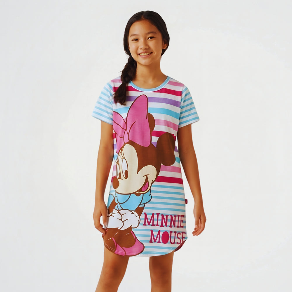 Minnie Mouse Light Blue Cotton Sleeping Dress